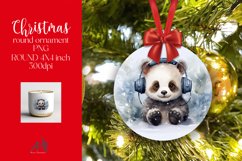 Christmas Round Ornament Sublimation PNG Product Image 1