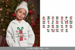 Split Christmas Giftbox Letters Monogram Product Image 1