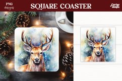 Christmas Square Coaster Sublimation