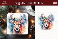 Christmas Square Coaster Sublimation