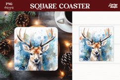 Christmas Square Coaster Sublimation