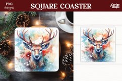 Christmas Square Coaster Sublimation