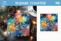 Christmas Square Coaster Sublimation
