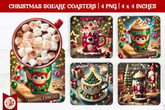 Christmas Coffee Coaster, Square Coaster Product Image 1