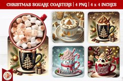 Christmas Coffee Coaster, Square Coaster Product Image 1