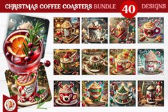 Christmas Coffee Coaster Bundle, Square Coaster Product Image 1