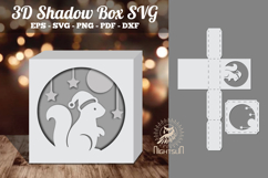 Christmas Squirrel Papercut Shadow Box Product Image 1