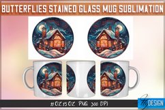 Christmas Stained Glass Mug Wrap Sublimation | 11Oz 15Oz Mug Product Image 1