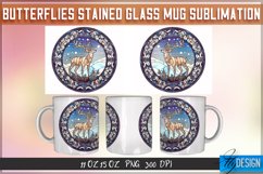 Christmas Stained Glass Mug Wrap Sublimation | 11Oz 15Oz Mug Product Image 1