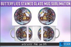 Christmas Stained Glass Mug Sublimation | 11Oz 15Oz Mug v.2 Product Image 3