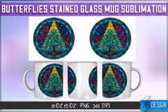 Christmas Stained Glass Mug Sublimation | 11Oz 15Oz Mug v.2 Product Image 4