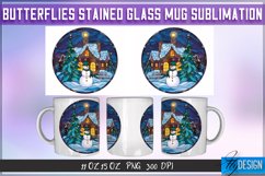 Christmas Stained Glass Mug Sublimation | 11Oz 15Oz Mug v.2 Product Image 7