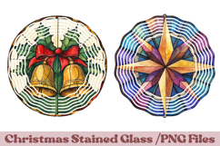 Christmas Stained Glass PNG | Christmas Ornament Design Product Image 1