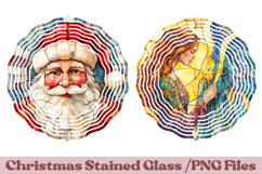 Christmas Stained Glass PNG | Christmas Ornament Design Product Image 1