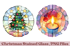 Christmas Stained Glass PNG | Christmas Ornament Design Product Image 1