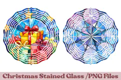 Christmas Stained Glass PNG | Christmas Ornament Design Product Image 1