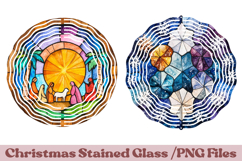 Christmas Stained Glass PNG | Christmas Ornament Design Product Image 1