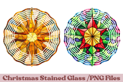 Christmas Stained Glass PNG | Christmas Ornament Design Product Image 1