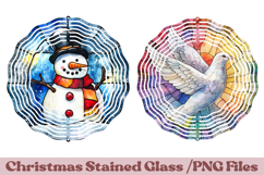 Christmas Stained Glass PNG | Christmas Ornament Design Product Image 1