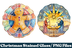 Christmas Stained Glass PNG | Christmas Ornament Design Product Image 1