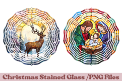 Christmas Stained Glass PNG | Christmas Ornament Design Product Image 1