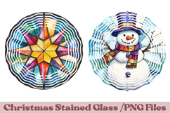 Christmas Stained Glass PNG | Christmas Ornament Design Product Image 1