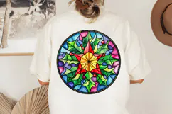 Christmas Stained Glass PNG | Christmas Ornament Design Product Image 2