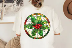 Christmas Stained Glass PNG | Christmas Ornament Design Product Image 2