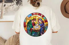 Christmas Stained Glass PNG | Christmas Ornament Design Product Image 2