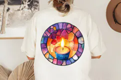 Christmas Stained Glass PNG | Christmas Ornament Design Product Image 2