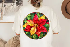 Christmas Stained Glass PNG | Christmas Ornament Design Product Image 2