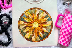 Christmas Stained Glass PNG | Christmas Ornament Design Product Image 3
