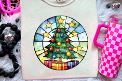 Christmas Stained Glass PNG | Christmas Ornament Design Product Image 3