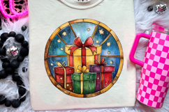 Christmas Stained Glass PNG | Christmas Ornament Design Product Image 3