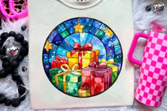 Christmas Stained Glass PNG | Christmas Ornament Design Product Image 3