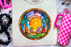 Christmas Stained Glass PNG | Christmas Ornament Design Product Image 3
