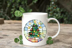 Christmas Stained Glass PNG | Christmas Ornament Design Product Image 5