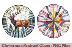 Christmas Stained Glass PNG | Christmas Ornament Design Product Image 1