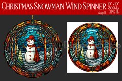 Christmas Wind Spinner, Christmas Snowman Spinner, Winter 11 Product Image 1