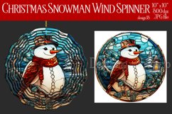 Christmas Wind Spinner, Christmas Snowman Spinner, Winter 13 Product Image 1
