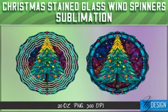 Christmas Stained Glass Wind Spinner Sublimation|Christmas Product Image 1