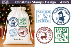 Christmas Stamp Clipart | Christmas Stamps Sublimation Product Image 1