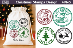 Christmas Stamp Clipart | Post Stamps Sublimation Product Image 1