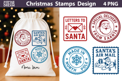 Christmas Stamp Clipart | Post Stamps Sublimation Product Image 1