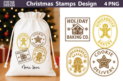 Christmas Stamp Clipart | Post Stamps Sublimation Product Image 1