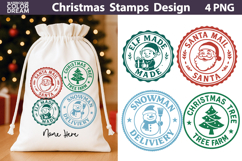 Christmas Stamp Clipart | Post Stamps Sublimation Product Image 1