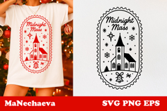 Christmas Postage Stamp SVG | Midnight Mass Sublimation Product Image 1