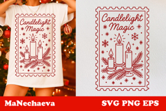 Winter Stamp Clipart Bundle | 15 Cozy Christmas SVGs Product Image 13