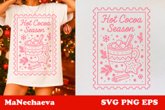 Winter Stamp Clipart Bundle | 15 Cozy Christmas SVGs Product Image 16