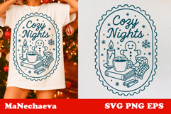 Winter Stamp Clipart Bundle | 15 Cozy Christmas SVGs Product Image 3
